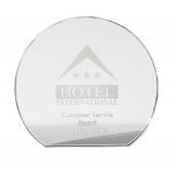 Image of 125cm x 19mm Clear Glass Freestanding Circle Award