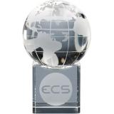 Image of 6cm Optical Crystal Globe on Clear Base
